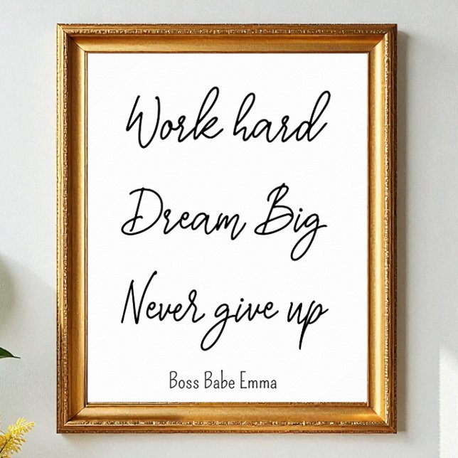 Póster Gimnasio duro de trabajo de citas de éxito en blan (Subido por el creador)