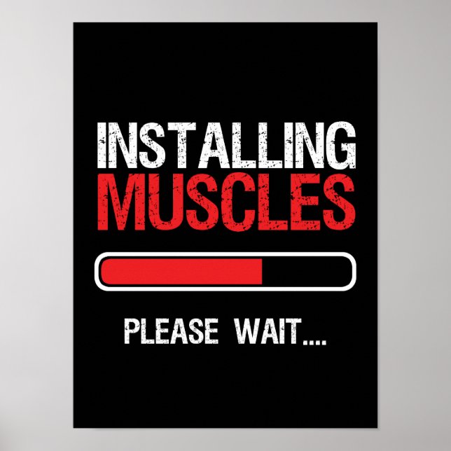 Póster Gimnasio Fitness Body Builder Instalación Músculo (Frente)