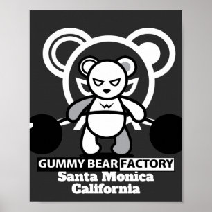 Póster Gimnasio/Fitness de la Fábrica de Osos de Gummy