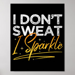 Póster Gimnasio Fitness Ejercicio Divertido No Sudo Brill