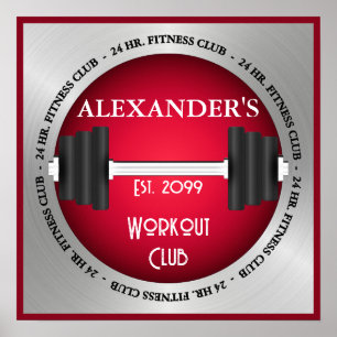 Póster Gimnasio Hogar Gimnasio Gimnasio Abierto Las 24 Hr