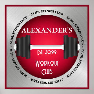 Póster Gimnasio Hogar Gimnasio Gimnasio Abierto Las 24 Hr