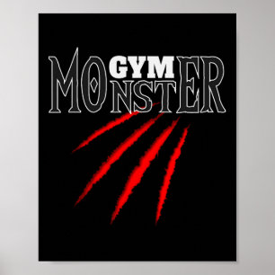 Póster Gimnasio Monster Deporte Construcción de cuerpos P