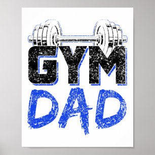 Póster Gimnasio Papá Fitness Entrenamiento Levantamiento 