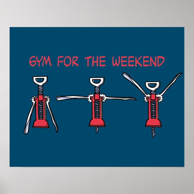 Póster Gimnasio para el fin de semana (Frente)