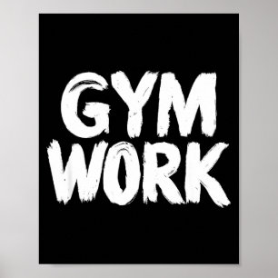 Póster Gimnasio Trabajo Fitness Culturismo Entrenamiento