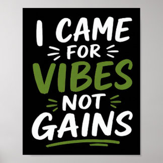 Póster Gimnasio Vibes Negro