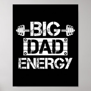 Póster Gimnasio Vintage Bde Big Dad Energía Día del Padre