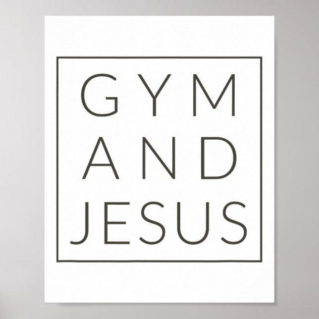 Póster Gimnasio y Jesús (Frente)