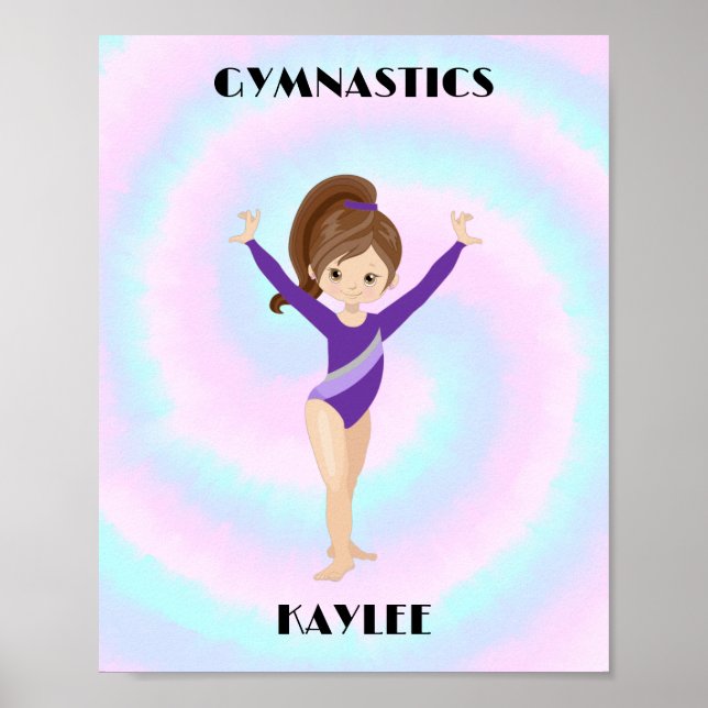 Póster GIMNASTICA DE RAINBOW Personalizada (Frente)