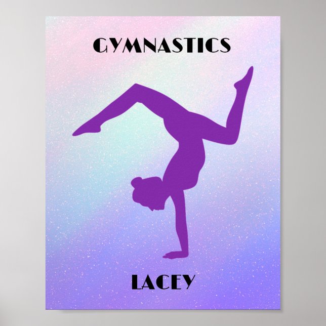 Póster GIMNASTICA DE RAINBOW Personalizada (Frente)