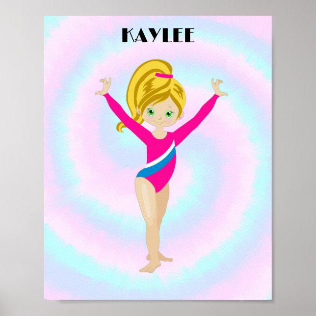 Póster GIMNASTICA DE RAINBOW Personalizada (Frente)