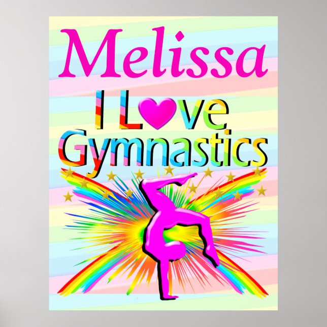 PÓSTER GIMNASTICS PERSONALIZADOS AMAN POR SIEMPRE POSTER (Frente)
