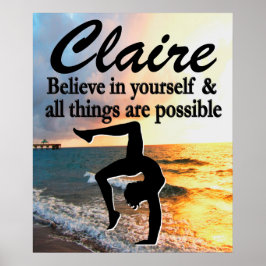 PÓSTER GIMNASTICS SUEÑOS POSTER GIMNASIO PERSONALIZADO