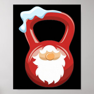Póster Gimnome Gnome Kettlebell Xmas para Gy