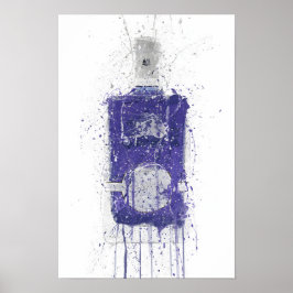 Póster Gin Botella Pared Art Imprimir 'Periwinkle