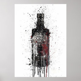 Póster Gin Bottle Wall Art Print 'Dark Sky' 0268 