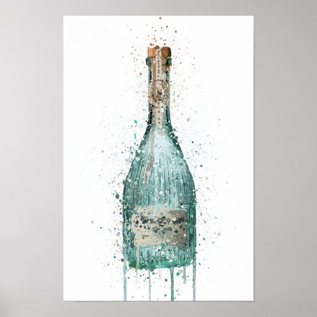 Póster Gin Bottle Wall Art Print 'Harbor' (Frente)
