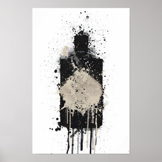 Póster Gin Bottle Wall Art Print 'Onyx (Frente)