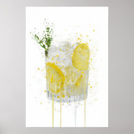 Póster Gin & Tonic 'Lemon and Thyme