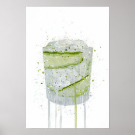 Póster Gin & Tonic 'Pepino' 