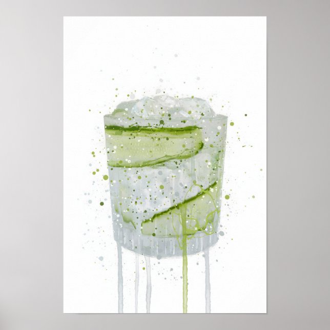 Póster Gin & Tonic 'Pepino'  (Frente)