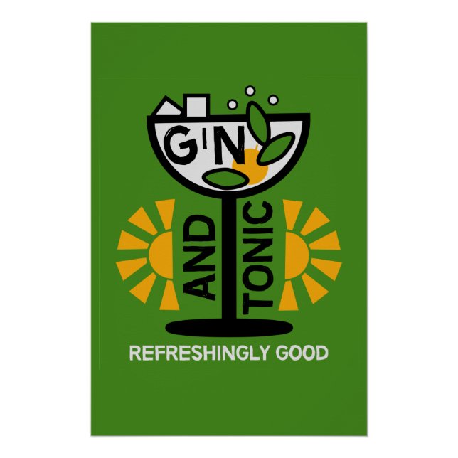 Póster Gin Y Tonic Drinkers Art (Anverso)