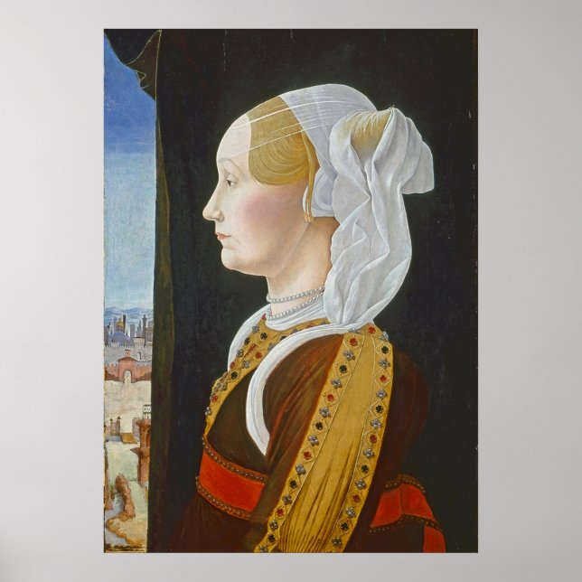 Póster Ginevra Bentivoglio, c. 1474 - 77 (Frente)