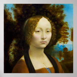 Póster Ginevra de' Benci de Leonardo da Vinci