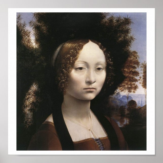 Póster Ginevra de' Benci de Leonardo Da Vinci (Frente)