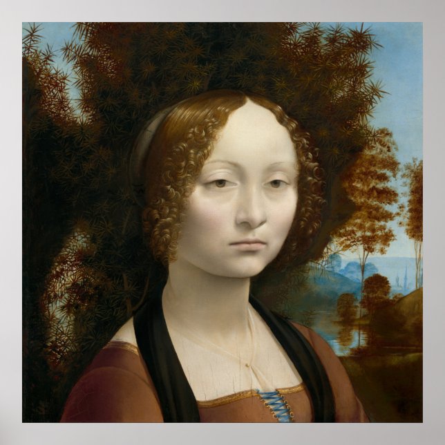 Póster Ginevra de Benci por Leonardo da Vinci (Frente)