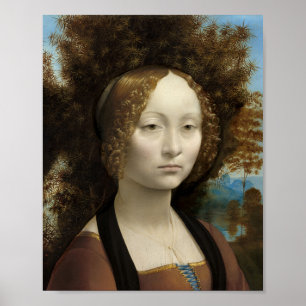 Póster Ginevra de' Benci por Leonardo Da Vinci