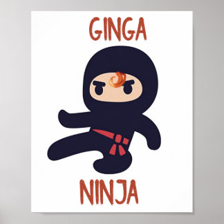 Póster Ginga Ninja Poster Redhead Funny Wall