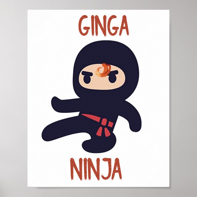 Póster Ginga Ninja Poster Redhead Funny Wall (Frente)