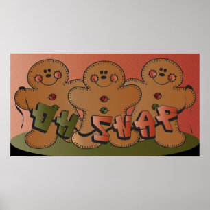 Póster Gingbread Snap Art   Navidad