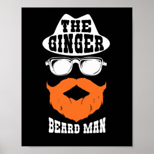 Póster Ginger Beard Man Funny Redhead Hombres con barba i