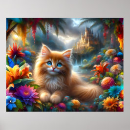 Póster Ginger Gatito dulce en la fantasía del paraíso tro
