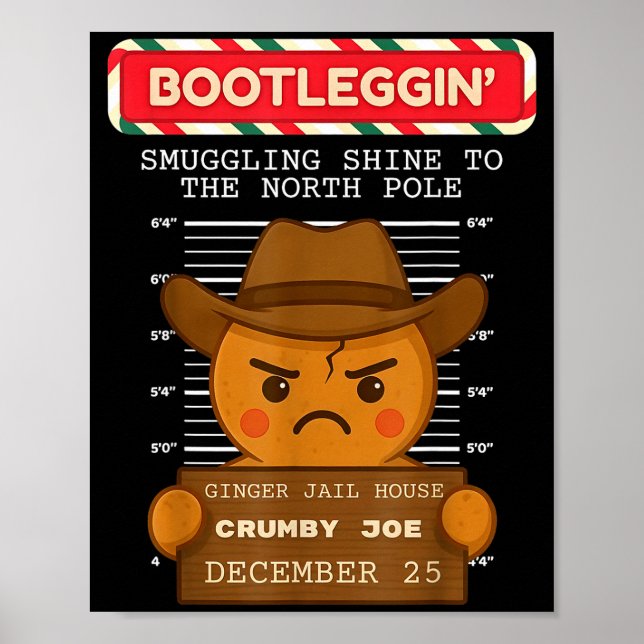 Póster Ginger Jailhouse Christmas Humor Gingerbread Coupl (Frente)