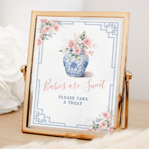 Póster Ginger Jar Babies chinas rosadas de Rubor son dulc