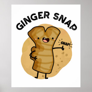 Póster Ginger Snap Funny Food Herb Spun
