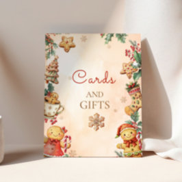 Póster Gingerbread Birthday Christmas Cards and gifts