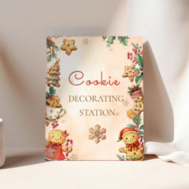 Póster Gingerbread Birthday Cookie Decorating Station 