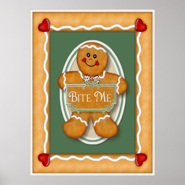 Póster Gingerbread Bite Me Poster (Frente)