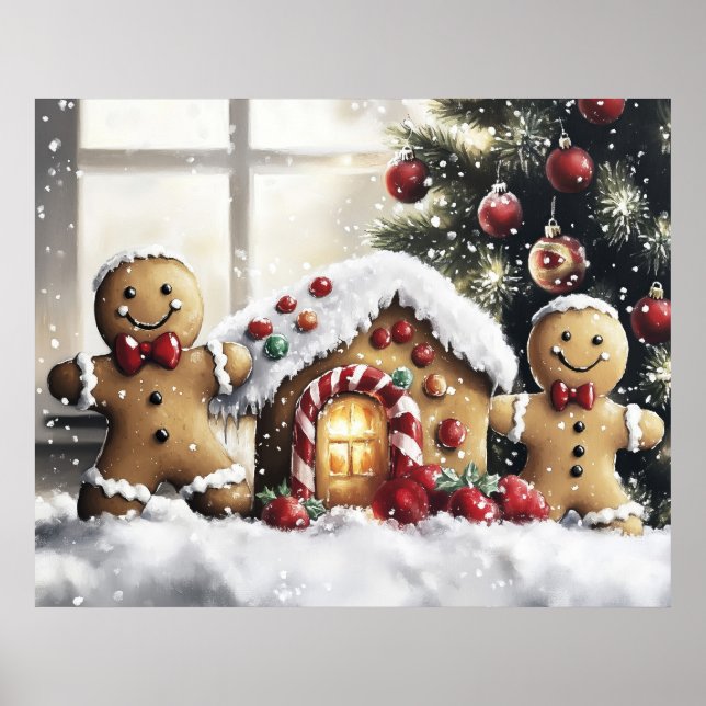 Póster Gingerbread Christmas Wall Art (Frente)