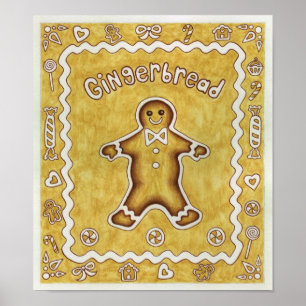 Póster Gingerbread Cookie Art Print Poster