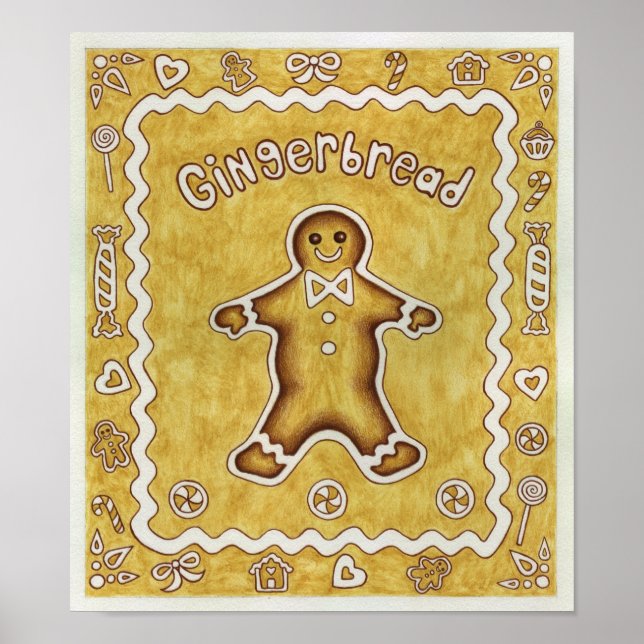 Póster Gingerbread Cookie Art Print Poster (Frente)