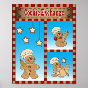 Póster Gingerbread Cookie Exchange