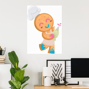 Póster Gingerbread Man Chef