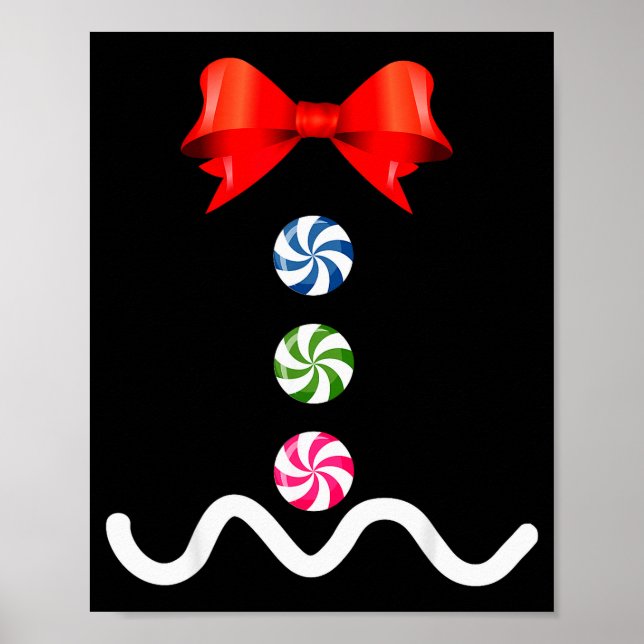 Póster Gingerbread Man Christmas Costume Cookie Baking  (Frente)