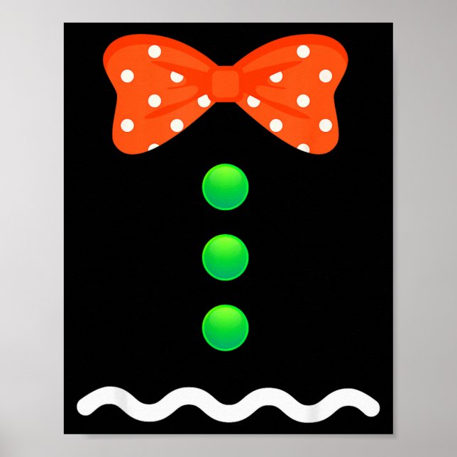 Póster Gingerbread Man Christmas Costume For Kids &amp; A (Frente)